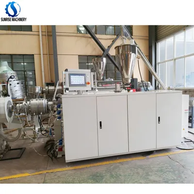 Complete Plastic UPVC CPVC PVC Electric Conduit Wire Water Agricultural Pipe Hose Tube Extrusion Production Line