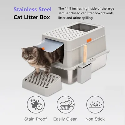 Premium Anticorrosive Cat Litter Box for Effortless Cleanup