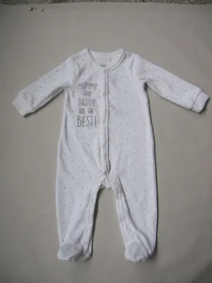 Comfortable Baby Girl Clothes Velour Romper with Aop and Emb on C/Front