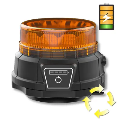 ECE-R65 R10 Detachable Rechargeable LED Warning Beacon Light for Truck Towing Roadwork