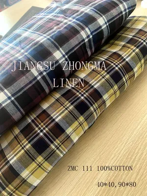 Zmc 111 Pure Cotton Check Fabric