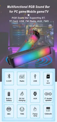 High-Quality, Family-Sized Mini Wireless Speaker, Multi Color Bluetooth Player, Suitable for Computer Games