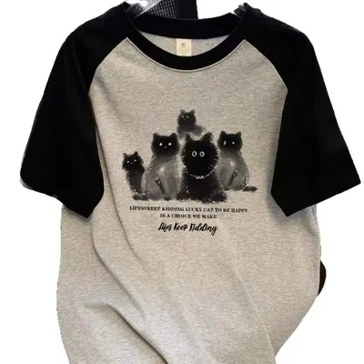 High-Quality Fashionable Women's Letter-Print Short-Sleeved Sports Shirt T-Shirt