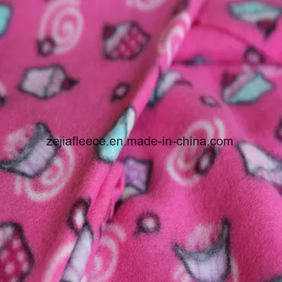 Brush Fleece with Printing Designs