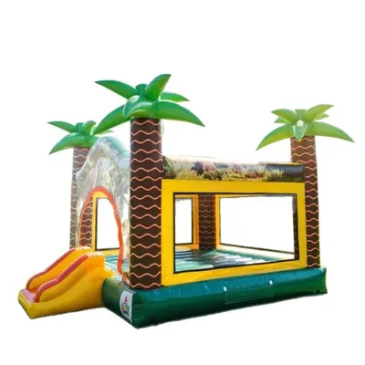 PVC Inflatable Tropical Palm Tree Theme Trampoline Inflatable Amusement Facility Inflatable Bouncer