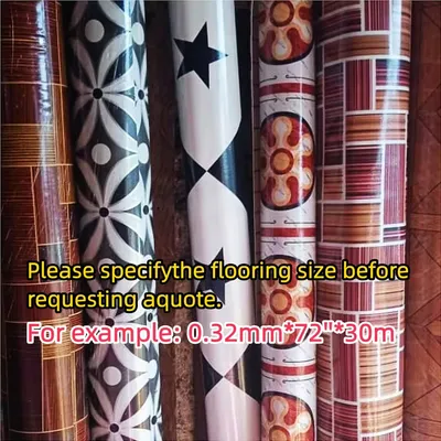 0.35mm 1.83m X 30m Plastic PVC Floor Leather Roll Linoleum Carpet