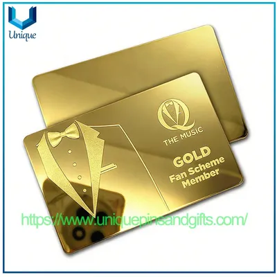 Custom Mirror-Finished Metal Card, Stainless Steel Business Card, Membership Card with Laser-Engraved Qr Code