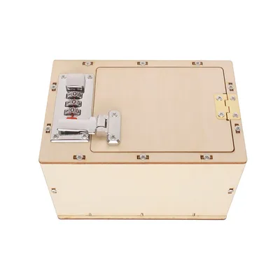 Mechanical Password Box Kit Children DIY Stem Creative Scientific Programming Technology Learning Wooden Steam Educational Toy