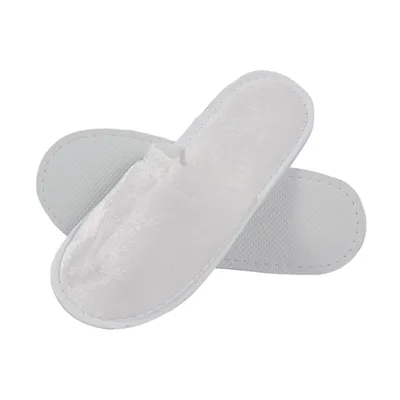 Imitation Cut Velvet and Pearl Cotton Hotel Slippers Delicate