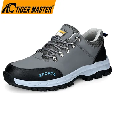 Abrasion Resistant Non-Slip Rubber Sole Steel Toe Puncture-Proof Men's Industrial Safety Shoes