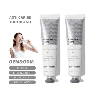 Custom Mint Flavor Charcoal Teeth Whitening Toothpaste Anti-Tartar 100g