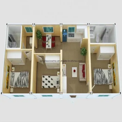 Wholesale 20FT/40FT 2 Storey Apartment Building Prefab Container Houses Flatpack House