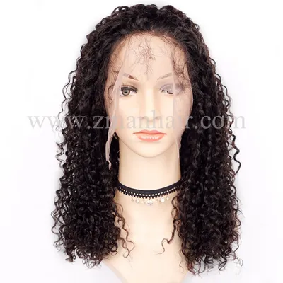 Half Machine Made 360 Wig with Full Lace