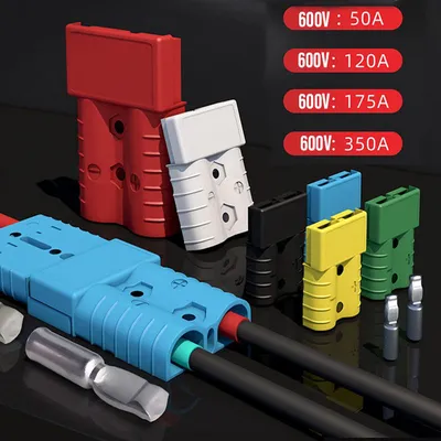 Forklift EV Battery Quick Connect Disconnect Plug Double Pole Power Connector 50A 120A 175A 350A Multiple Shell Colors