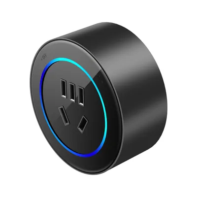 High-Quality Multi-Adapter Socket with Colorful Glass for Study Desk