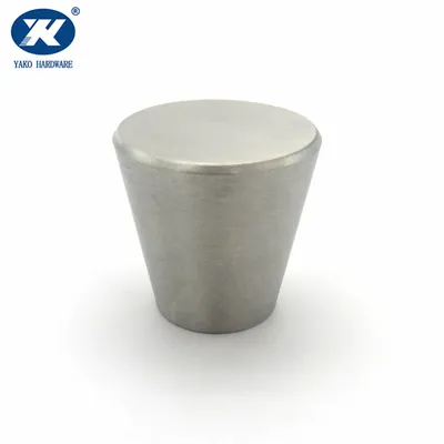 Solid Stainless Steel Cone Tapered Furniture Cabinet Drawer Handle Pull Small Inverted Triangle Round Finger Knob