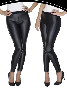 2017 Women's Tight Legging Made of PU Leather & Roma Fabric