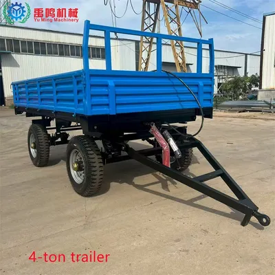 4 Tons Tipping Farm Trailers Agricultural Dump Trailer Tipper Trailer