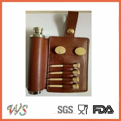 Wsjjyy054 Stainless Steel Hip Flask/Wine Pot/Flask Hip/ Liquor Flask /Hip Flask Leather Wrap