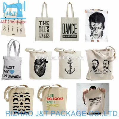 Heavy Duty Canvas Tote Bags Cotton Drawstring Bag Shopping Bag