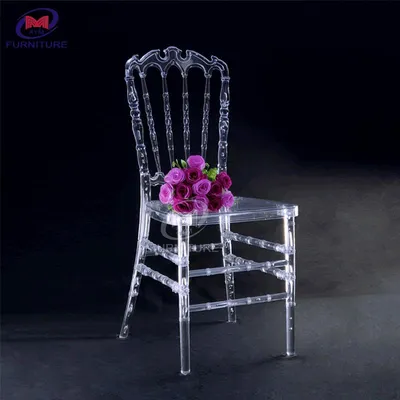 Wholesale Chaivari Chair Clear Crystal Resin Napoleon Chair for Outdoor Wedding