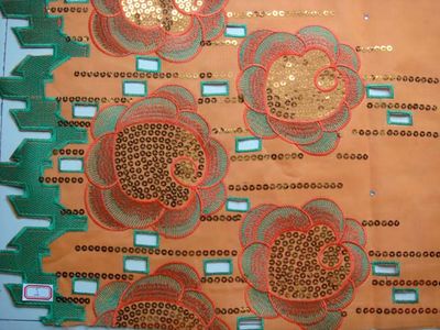Embroidered Fabric With Sequin