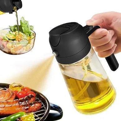 China Supplier Glass Material 2-in-1 Oil Sprayer for Kitchen