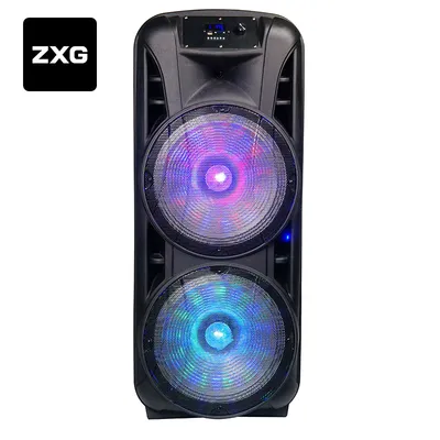 Active PRO Audio Mixer EQ Bluetooth Portable Trolley Speaker LED Light Party Music Outdoor Powered Sound Box Equalization USB/SD FM Radio