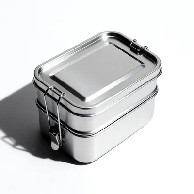 High Quality Stainless Steel Food Storage Lunch Container Packing Storage Box Reusable Double-Layer Bento Lunch Box for Home and Office