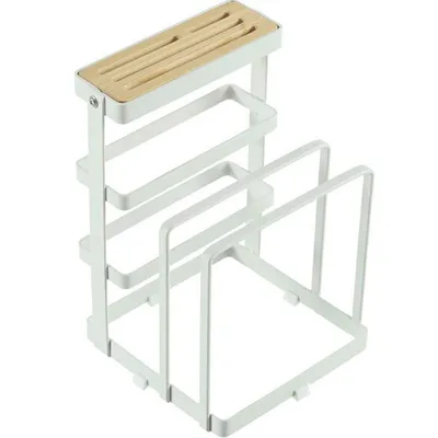 Simple Style Tableware Cutting Board Receive Iron Shelf Kitchen Basket Knife Rack
