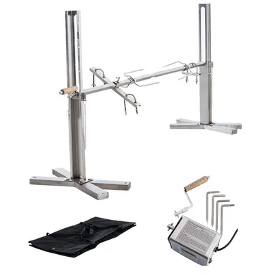 Portable Stainless Steel BBQ Spit Rotisserie