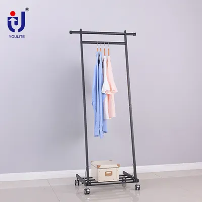 Single Pole Extendable Clothes Hanging Stand Drying Rack