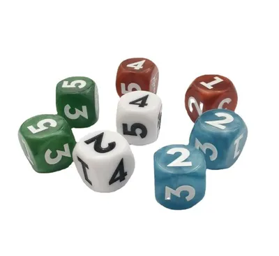 China Wholesale Custom Resin Dice 16mm Board Game Dice Custom Components with Number Printing