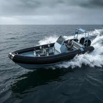 760 Foam Collar Aluminum Rib Boat CE Certified Aluminum Rhib Boat for Hydrographic Survey Research Boat