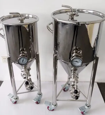 26L Conical Fermenter with Wheels / Stainless Steel 304 Fermentation Tank