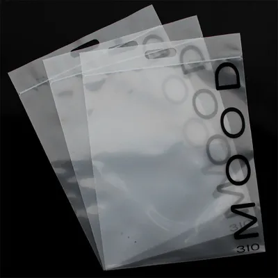 5'' *10 '' Hang Hole Clear Zip Top Zip Closure Die Cut Handle Bags