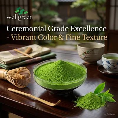 Organic Rich in Antioxidants Fiber Vitamins Pure Matcha Green Tea Powder