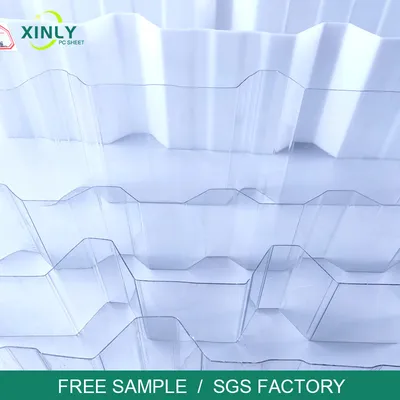 Transparent Corrugated Polycarbonate Panel Roofing Sheet for Greenhouse Partition Wall