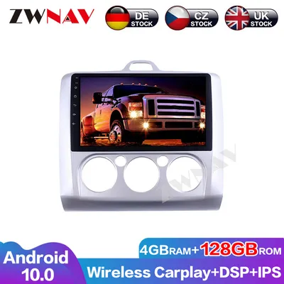 128g Carplay Android 10.0 Player Screen for Ford Focus 2007 2008 2009 2010 2011 GPS Navi Auto Audio Radio Music Stereo Head Unit
