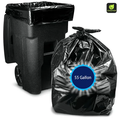 Wholesale 13 Gallon Trash Liner Garbage Bags Black Heavy Duty Bin Liner for Kitchen Household Scraps Contractor Yard Waste Disposal