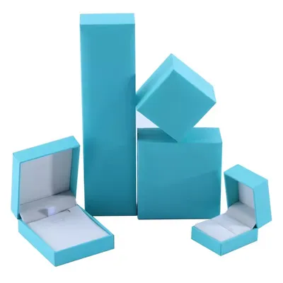Handmade Luxury Matt Blue Paper Gift Jewelry Packaging Boxes