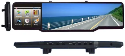DVR Rearview Mirror GPS Navigation With Camera