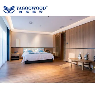 Chic Wood Bedroom Set Perfect for 3-5 Star Hotel Suites