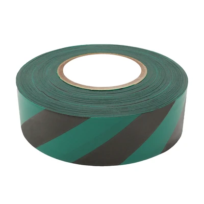 Twill Green Black PVC Flagging Tape for Surveying & Marking