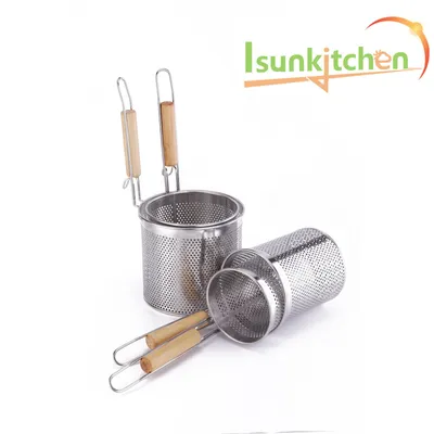 Rice Flour Noodle Mesh Leakage Filter Colander Heat Through Scoop Ladle Cooking Spoon Stainless Steel Big Slotted Strainer