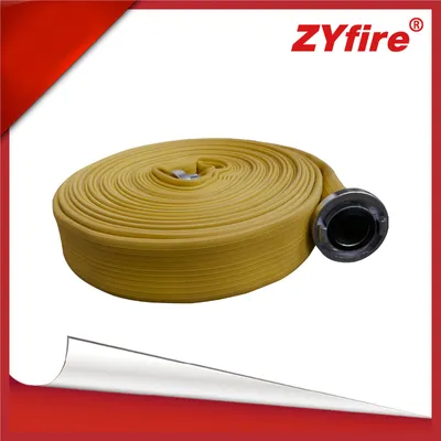 Industrial Use Layflat Fire Hose-Double Rubber Hose with Brass Aluminum Storz Coupling