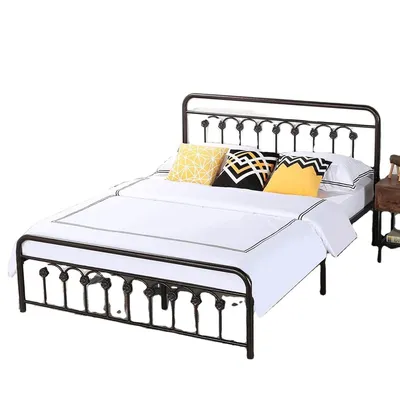 Yjx Classic Storage Bunk Bed Frame with Iron-Art Headboard