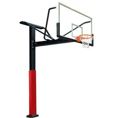 T Shape Fixed Basketball Hoop Inground Basketball Pole