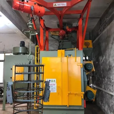 Small Hook Type Shot Blasting Cleaning Machine, Suspended Sand and Rust Removal Shot Blasting Machine Equipment