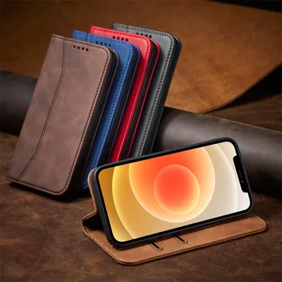 Designer Luxury Leather Mobile Phone Shell with Wallet Phone Case